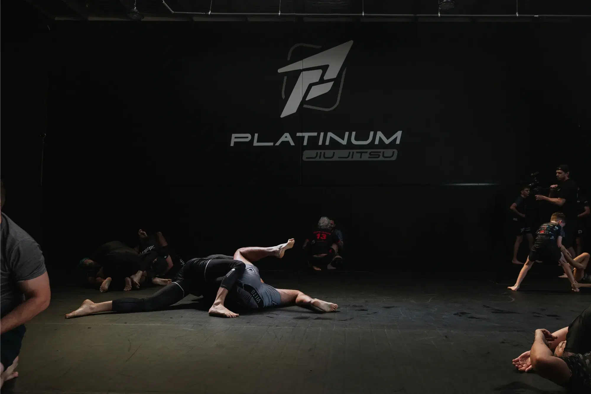 No-gi jiu-jitsu training at the Platinum Jiu Jitsu open day in Oxenford, Gold Coast